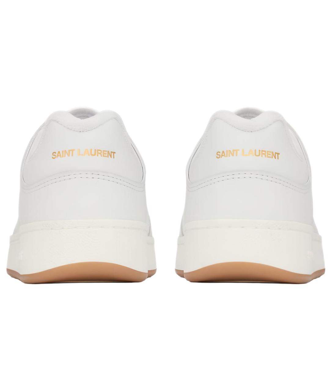 SAINT LAURENT Белые кожаные кеды, фото 5