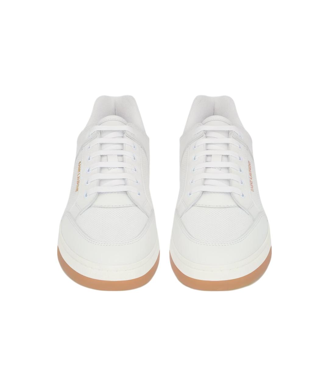 SAINT LAURENT Белые кожаные кеды, фото 4