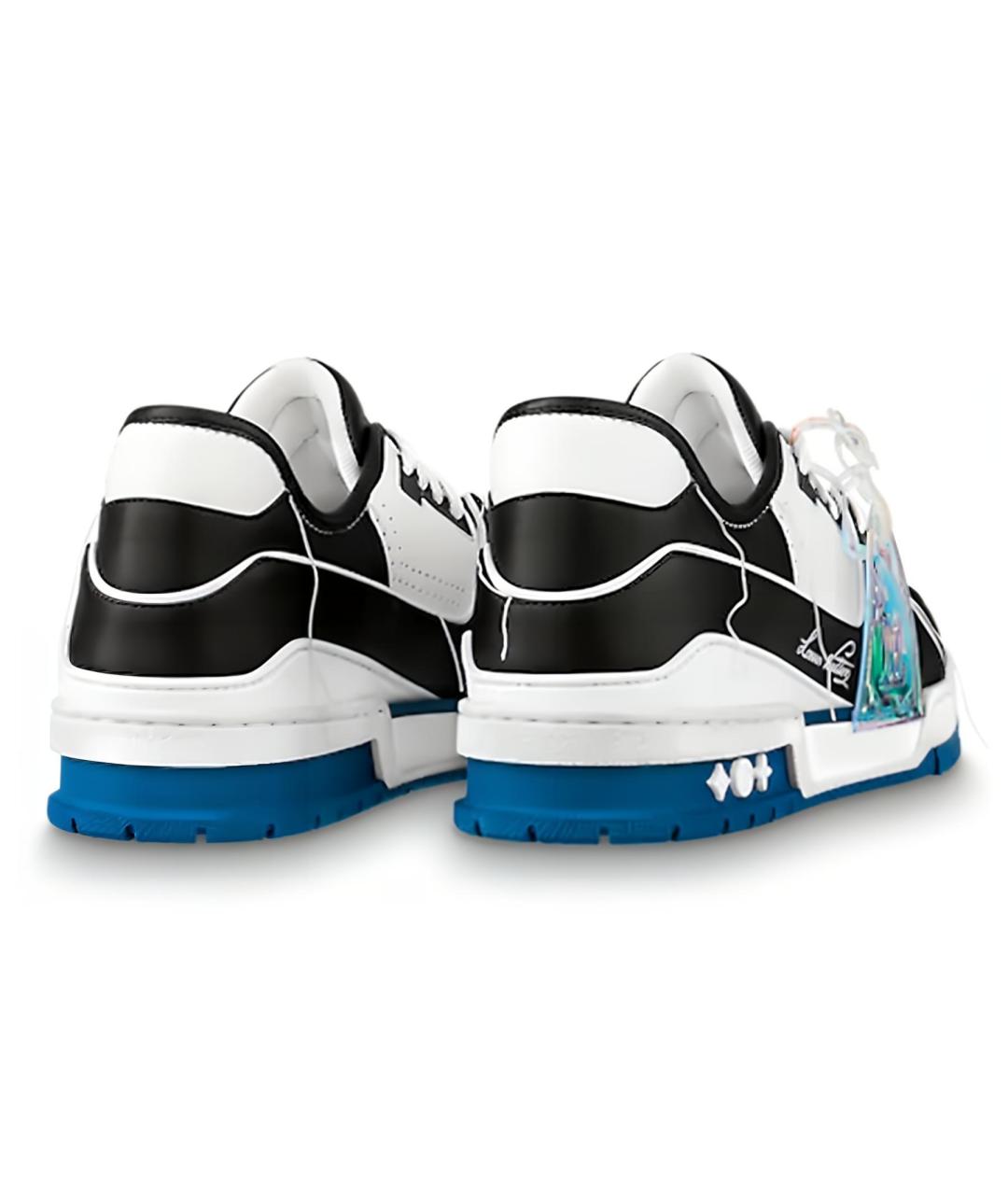 LOUIS VUITTON Черные кожаные низкие кроссовки / кеды, фото 3