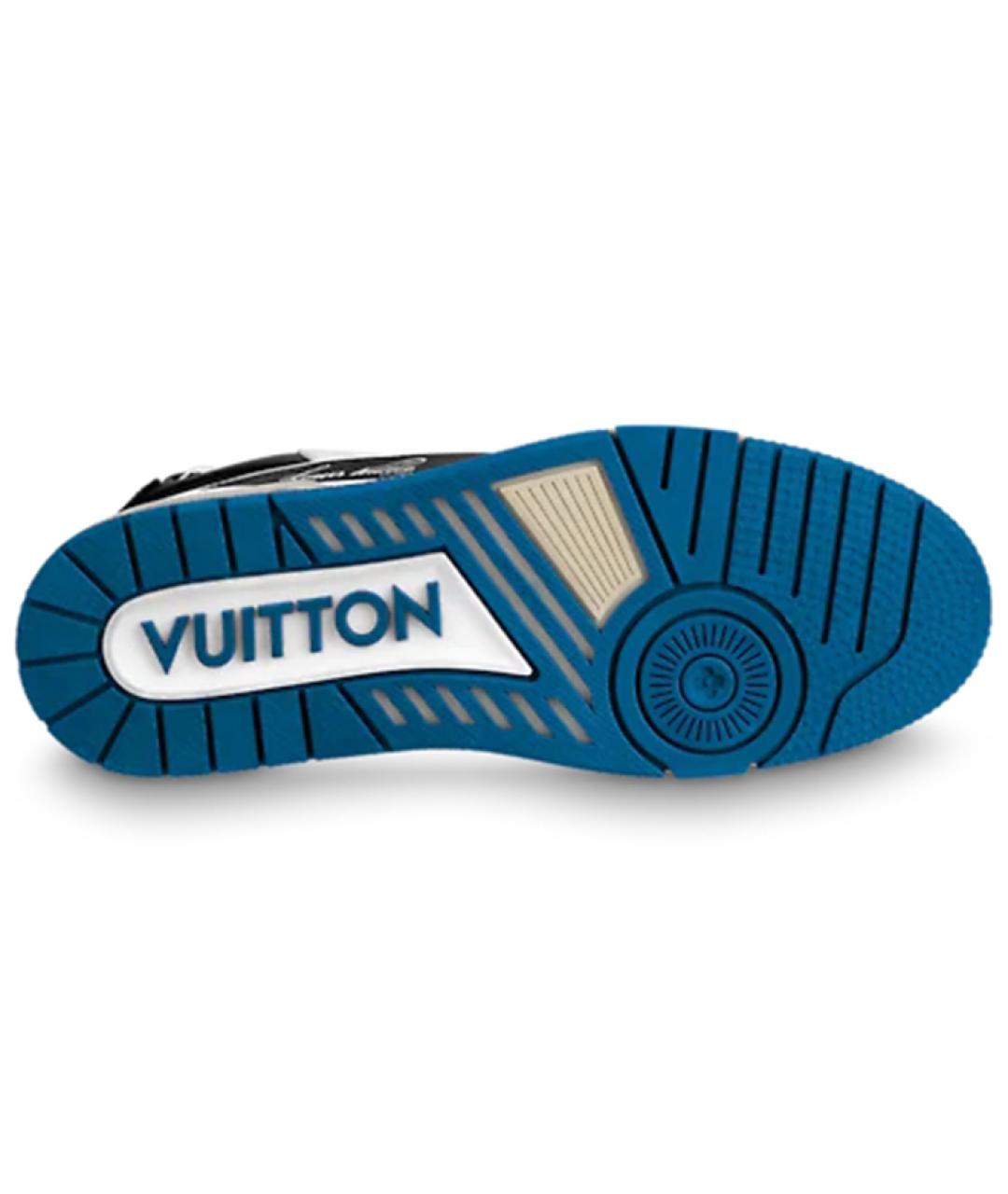 LOUIS VUITTON Черные кожаные низкие кроссовки / кеды, фото 5