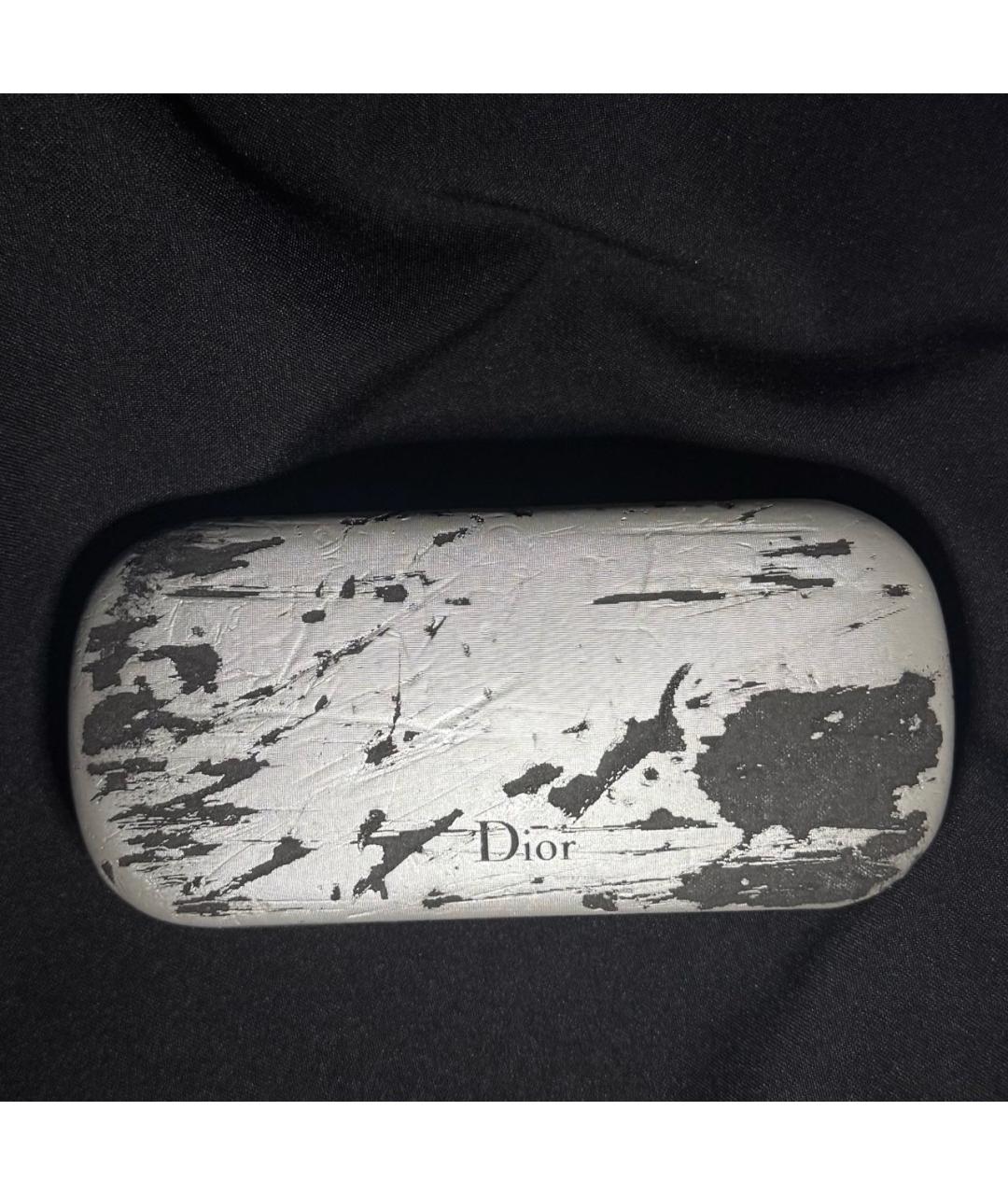 CHRISTIAN DIOR Серебряные металлические солнцезащитные очки, фото 4