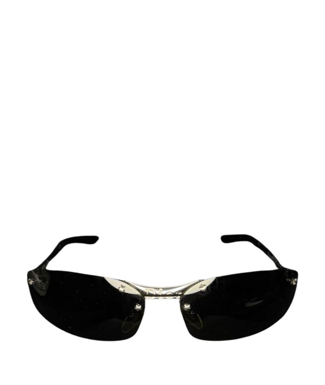 CHRISTIAN DIOR Серебряные металлические солнцезащитные очки, фото 1