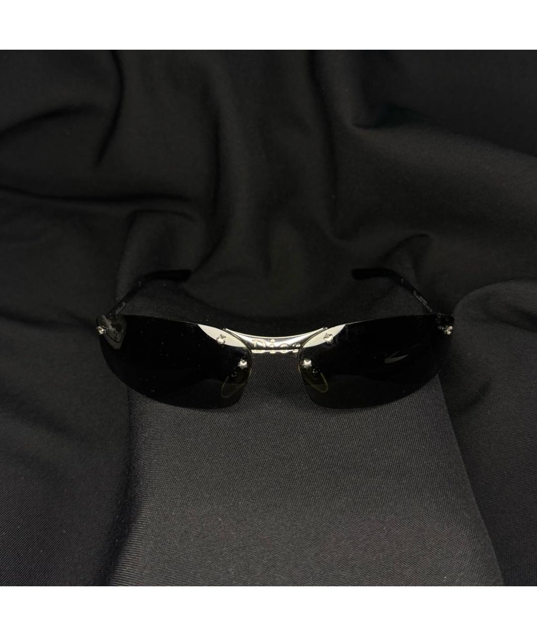 CHRISTIAN DIOR Серебряные металлические солнцезащитные очки, фото 5