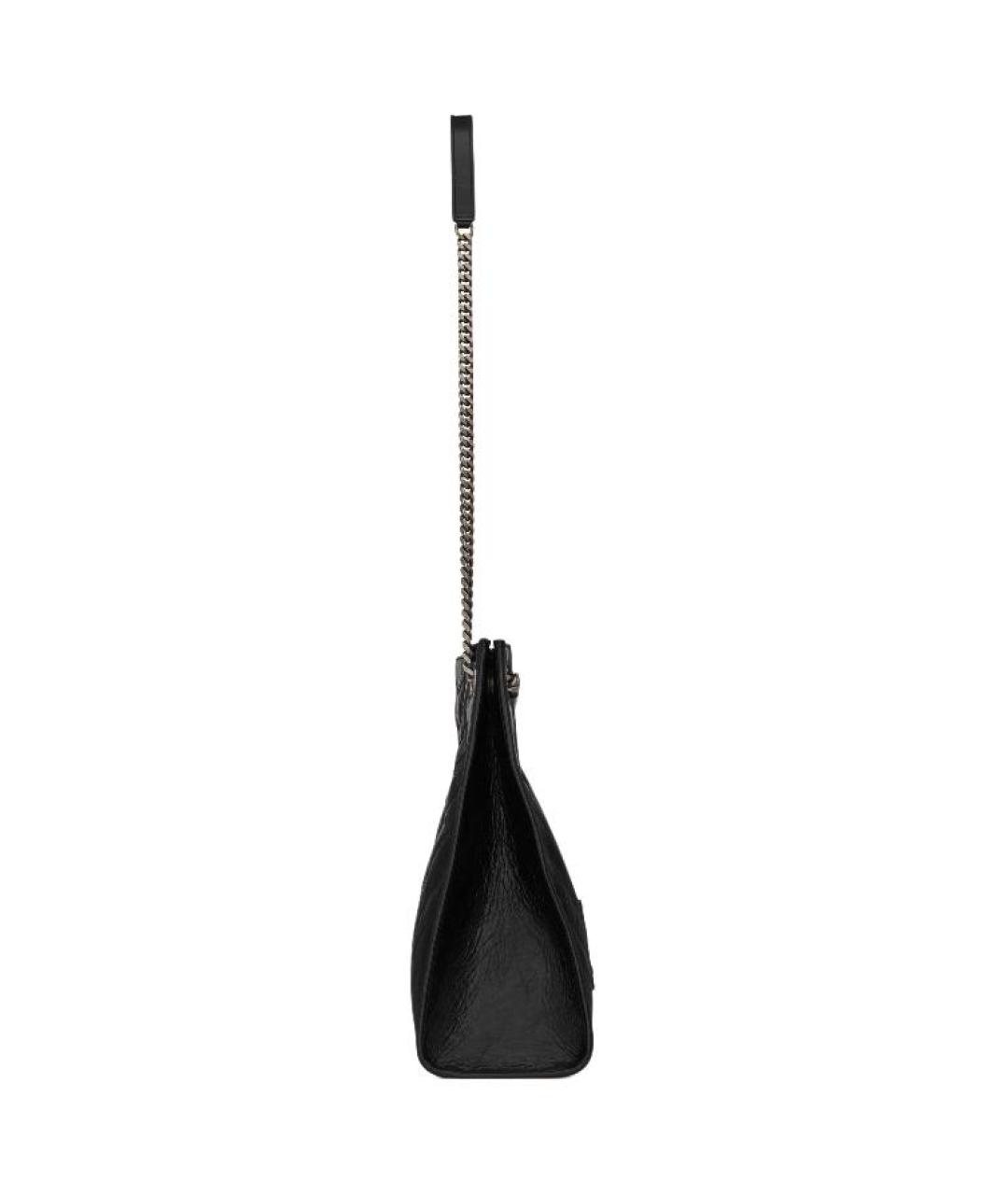 SAINT LAURENT Черная кожаная сумка через плечо, фото 7