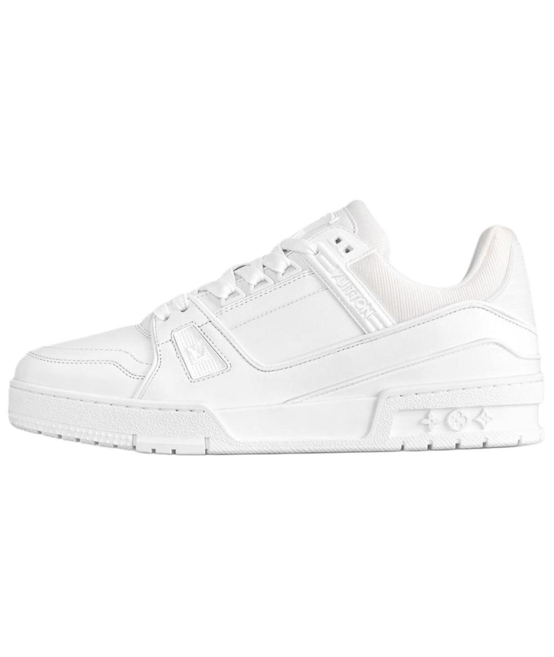 LOUIS VUITTON Белые кожаные кроссовки, фото 6