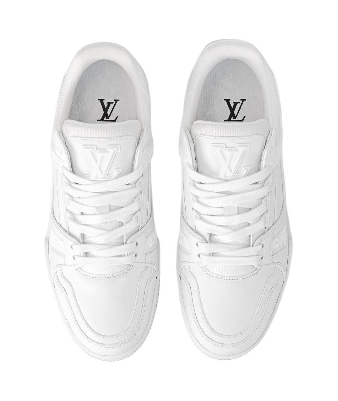 LOUIS VUITTON Белые кожаные кроссовки, фото 3