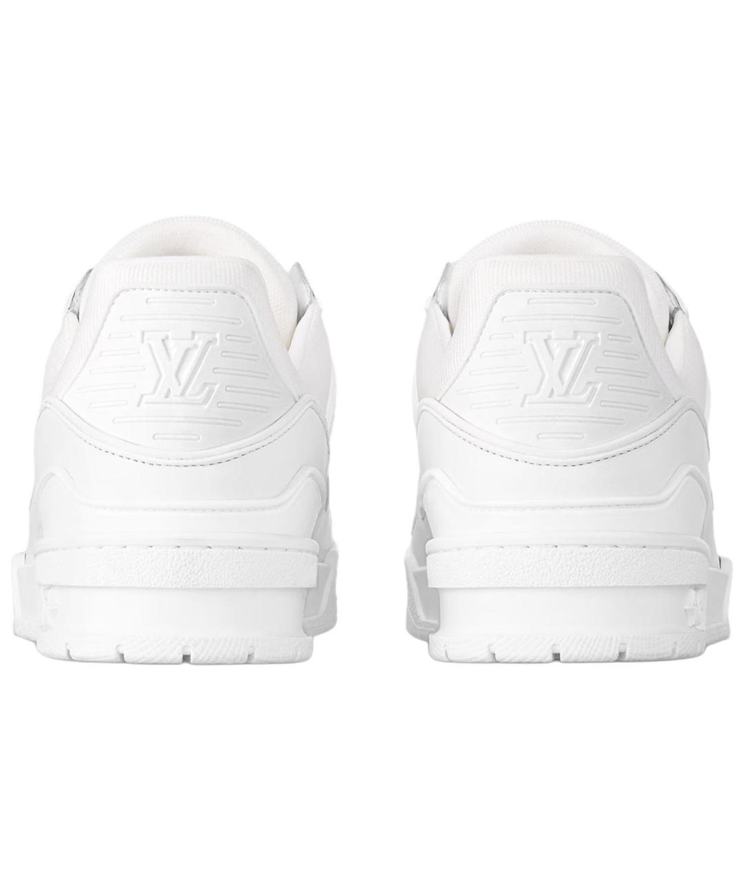 LOUIS VUITTON Белые кожаные кроссовки, фото 4
