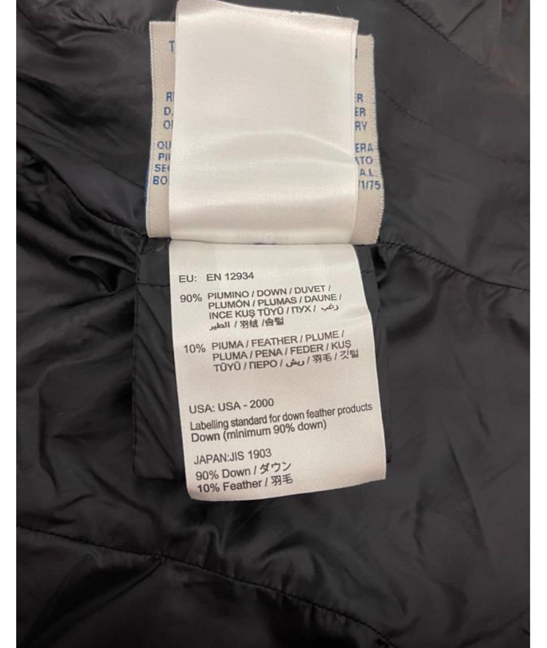 MONCLER Черный полиэстеровый пуховик, фото 5