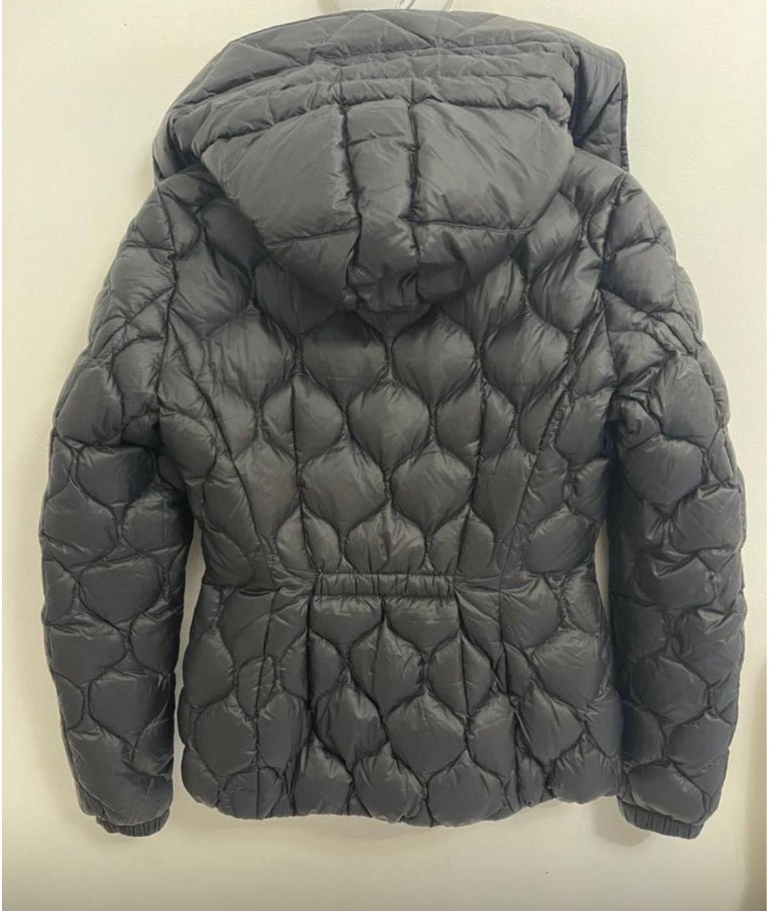 MONCLER Черный полиэстеровый пуховик, фото 2