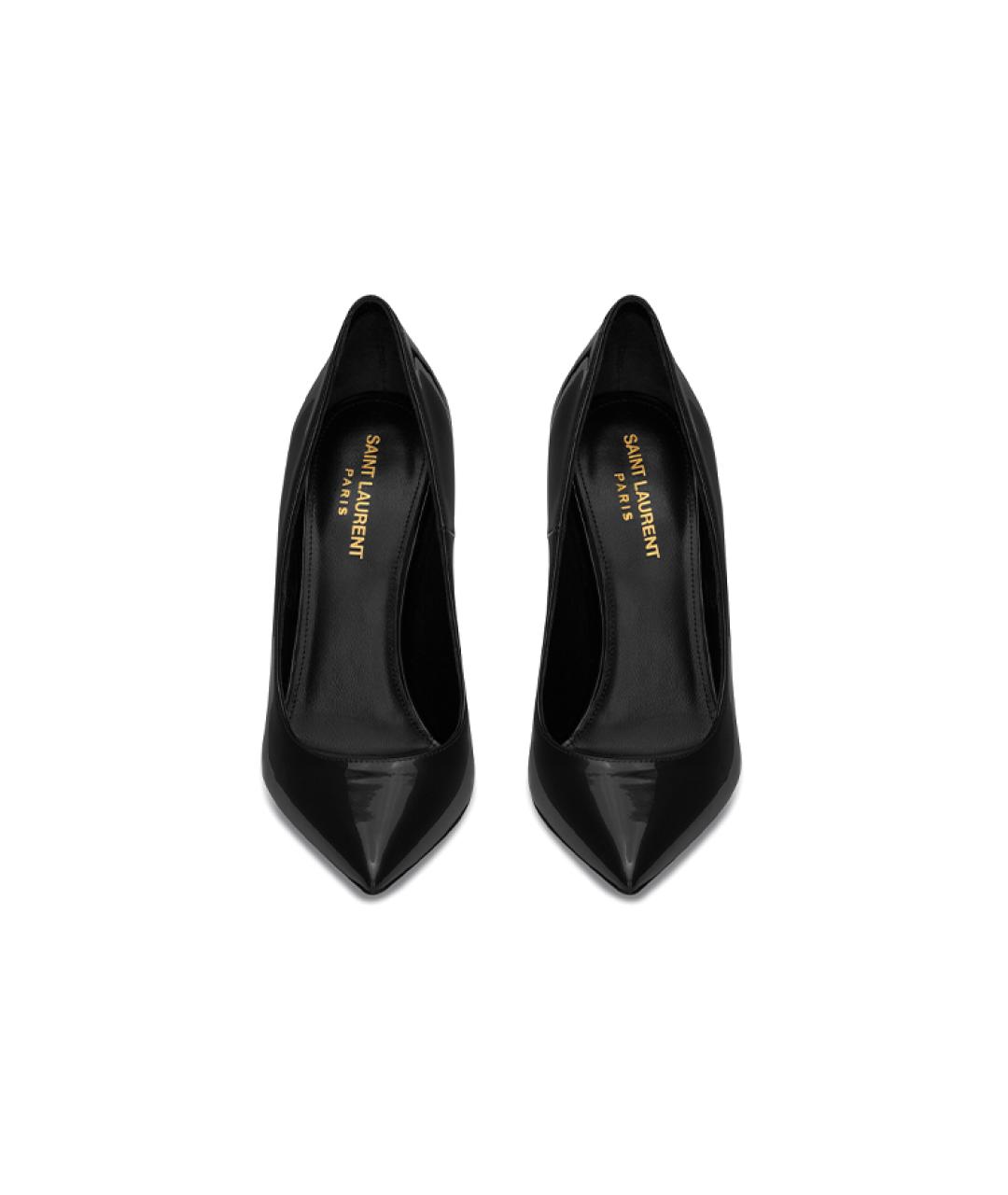 SAINT LAURENT Черные кожаные туфли, фото 4