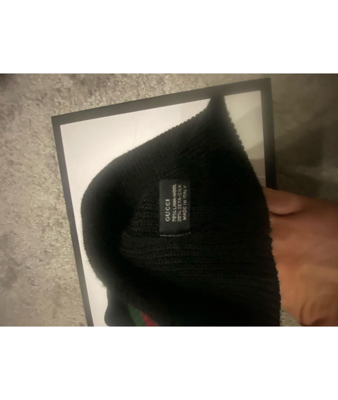 GUCCI Черная шерстяная шапка, фото 3