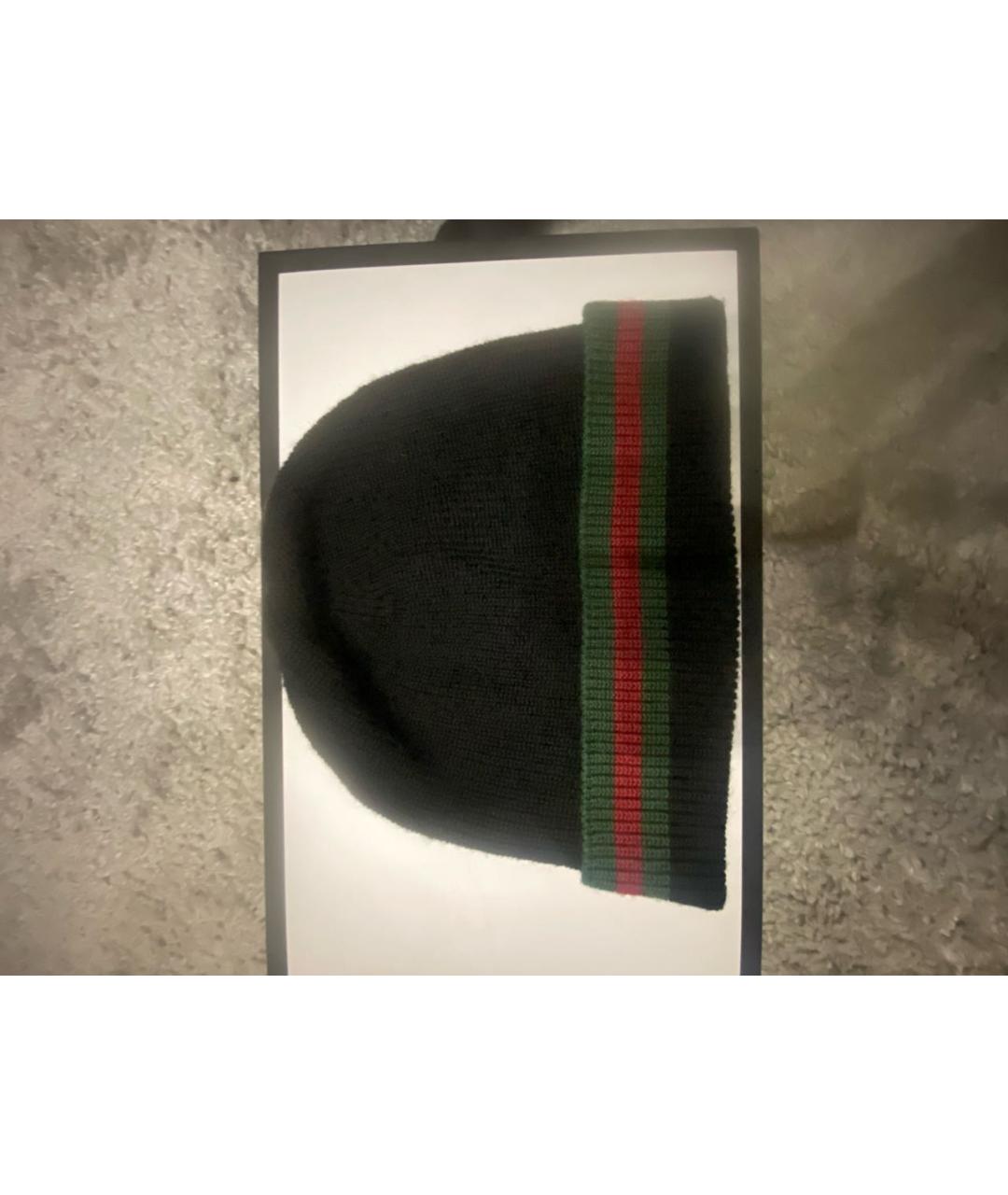 GUCCI Черная шерстяная шапка, фото 5