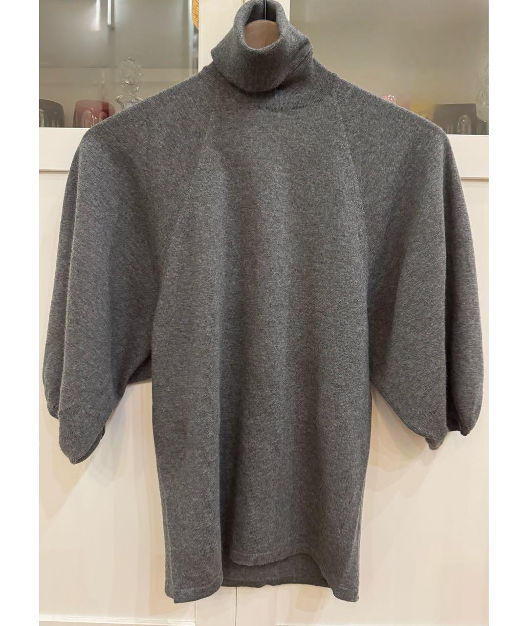 JIL SANDER Антрацитовый кашемировый джемпер / свитер, фото 5