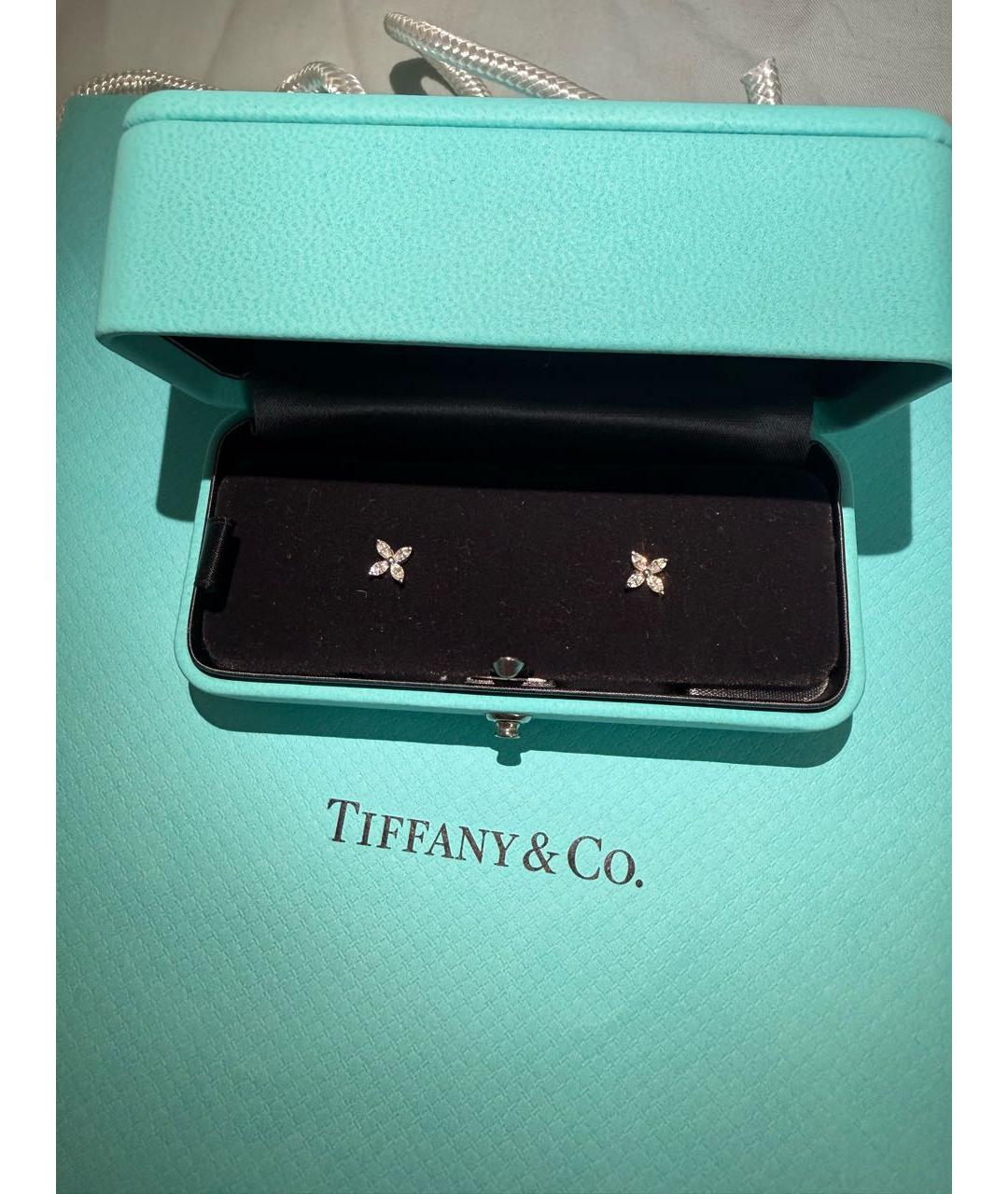 TIFFANY&CO Серебряные платиновые серьги, фото 3
