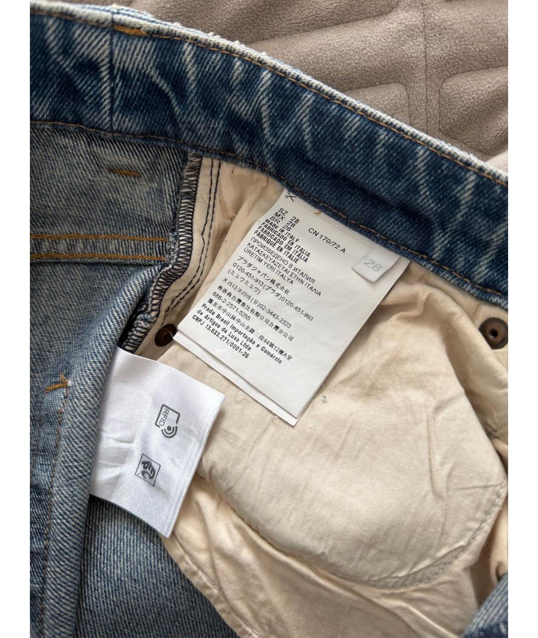 PRADA Синие прямые джинсы, фото 3