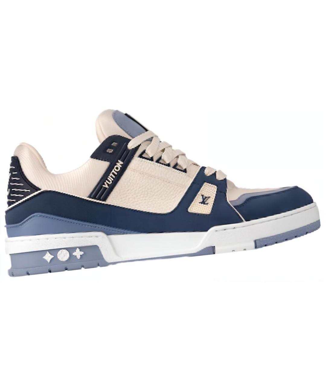 LOUIS VUITTON Синие низкие кроссовки / кеды, фото 2