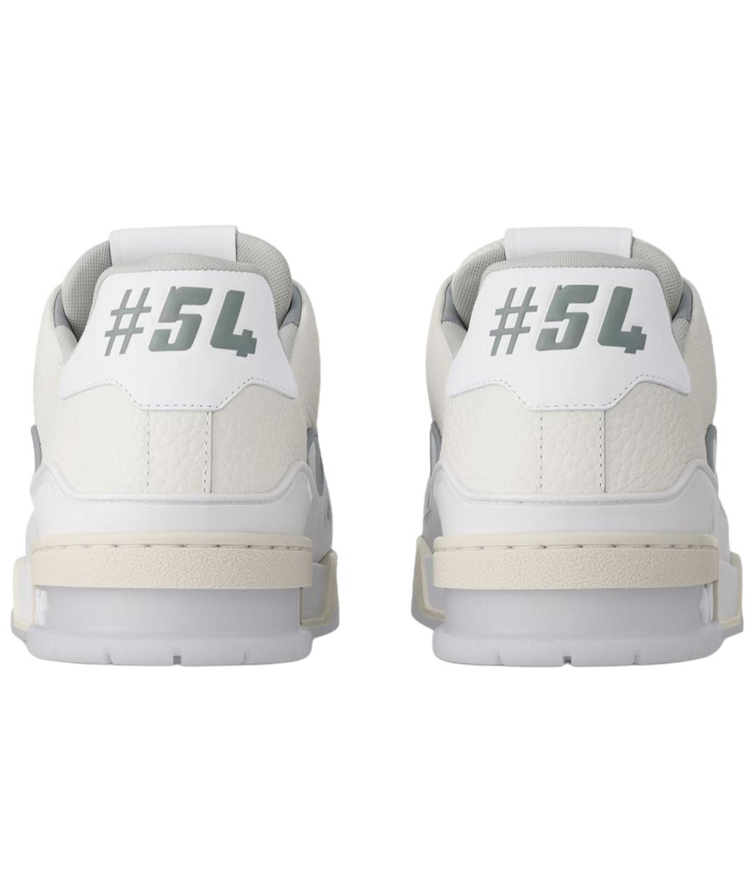 LOUIS VUITTON Белые кожаные кроссовки, фото 4