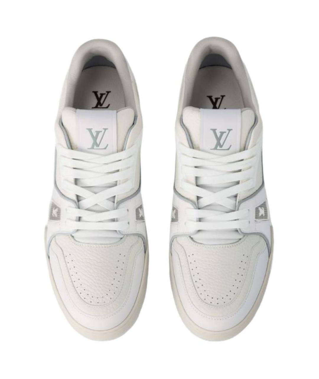 LOUIS VUITTON Белые кожаные кроссовки, фото 3