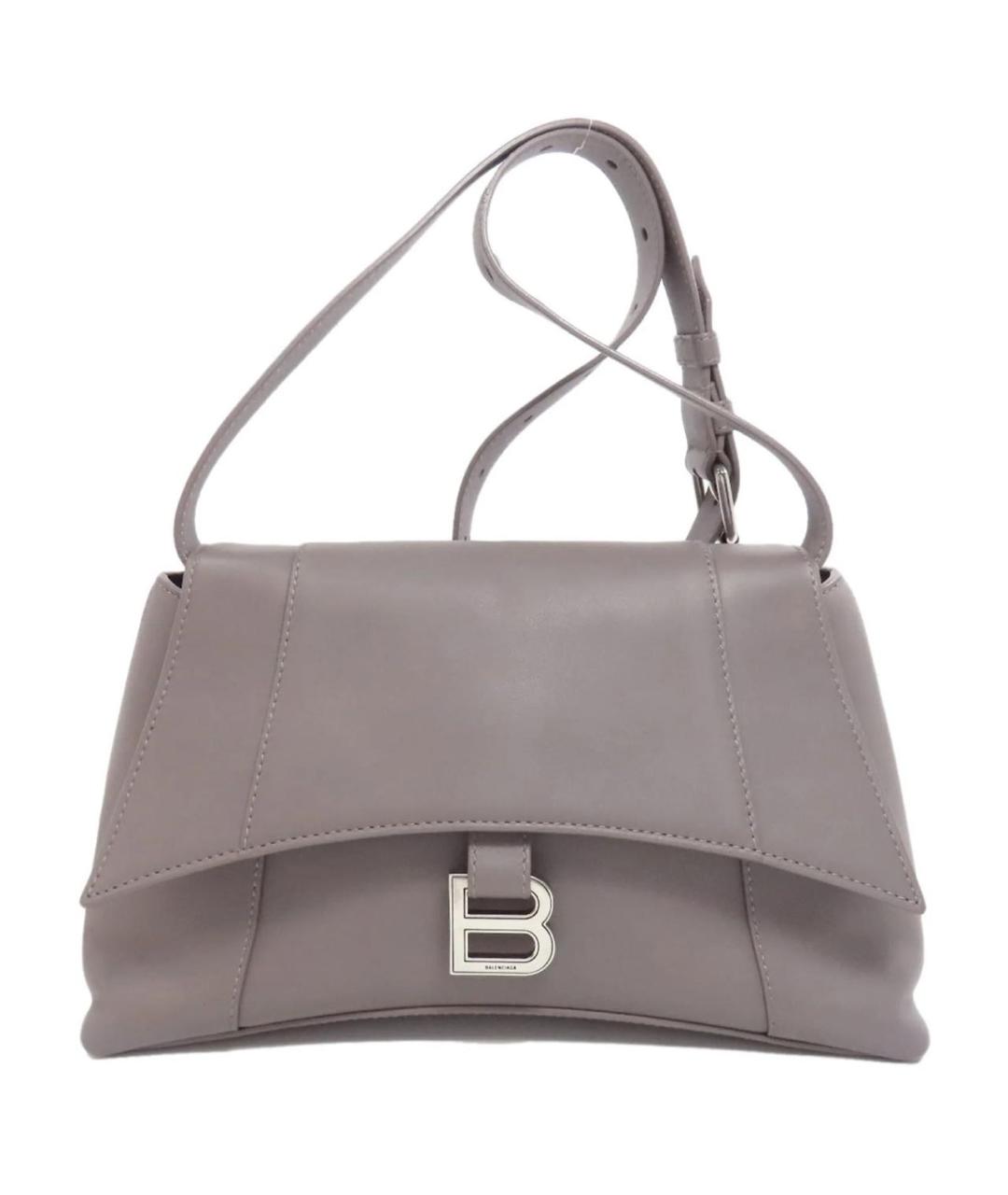 BALENCIAGA Антрацитовая кожаная сумка с короткими ручками, фото 8