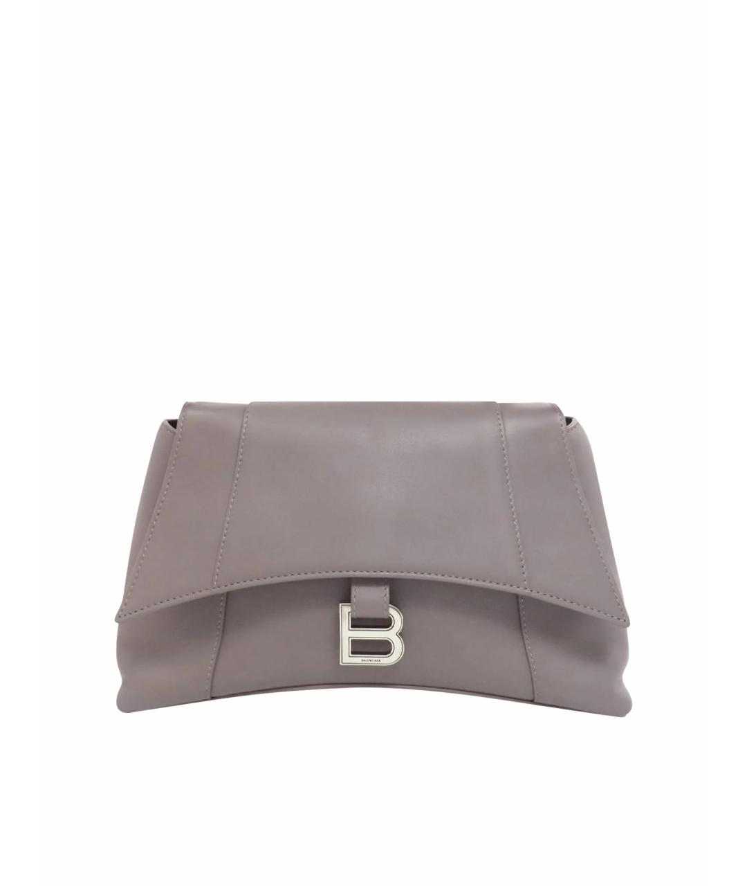 BALENCIAGA Антрацитовая кожаная сумка с короткими ручками, фото 1