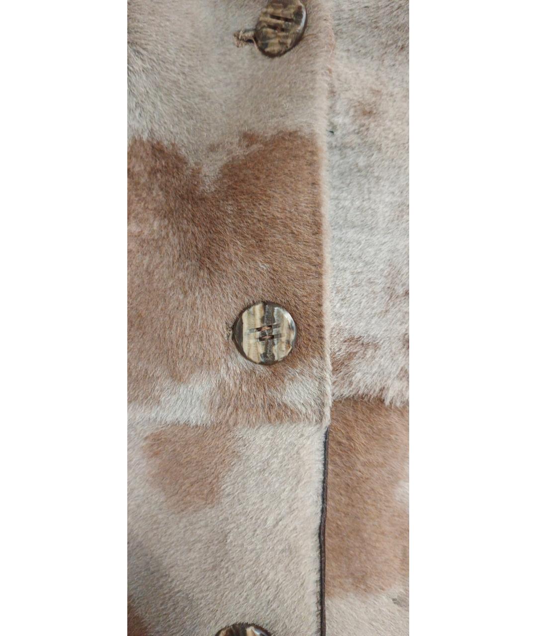 DOLCE&GABBANA Коричневый кожаный костюм с юбками, фото 6