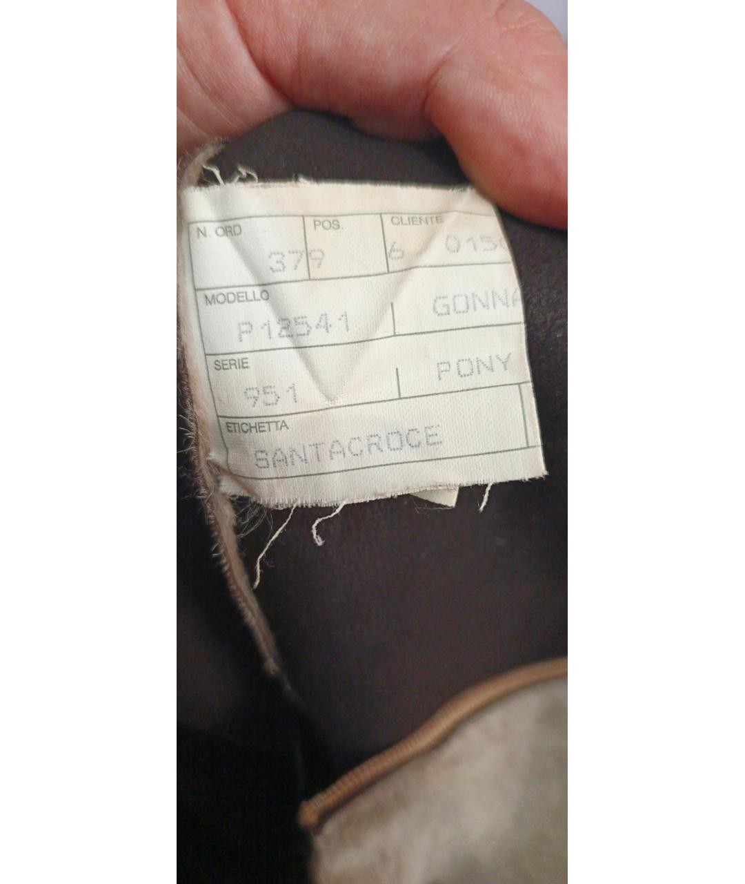 DOLCE&GABBANA Коричневый кожаный костюм с юбками, фото 7