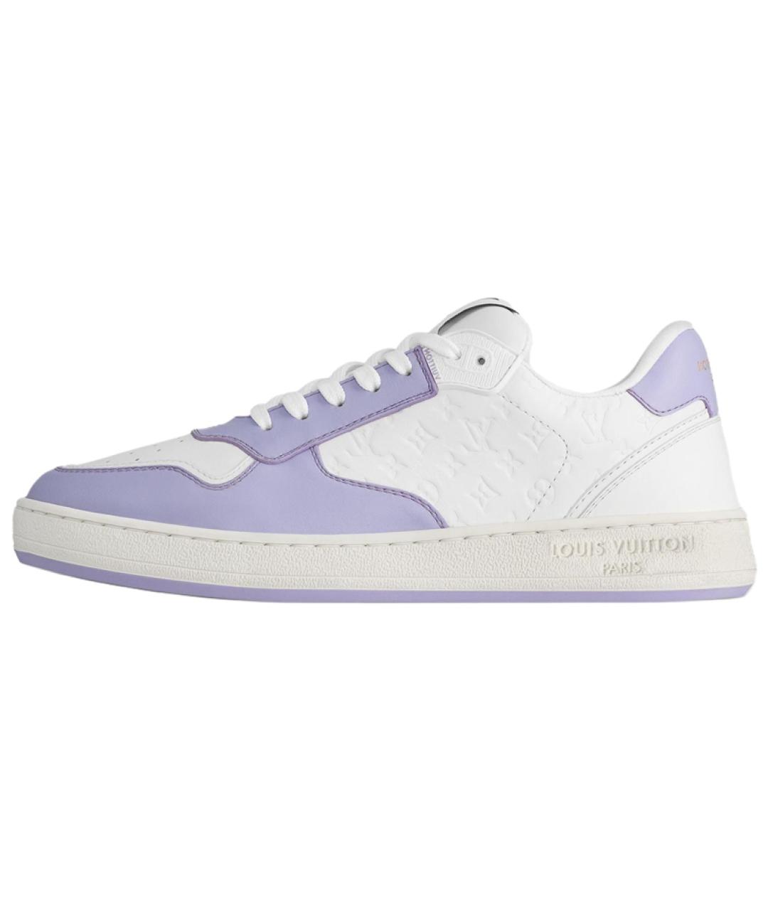 LOUIS VUITTON Фиолетовые кожаные кроссовки, фото 2