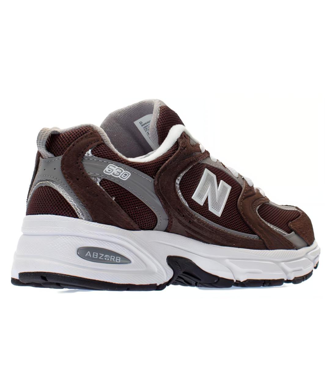 NEW BALANCE Коричневые текстильные кроссовки, фото 4