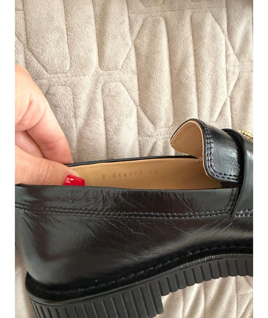 CHANEL Черные кожаные лоферы, фото 4