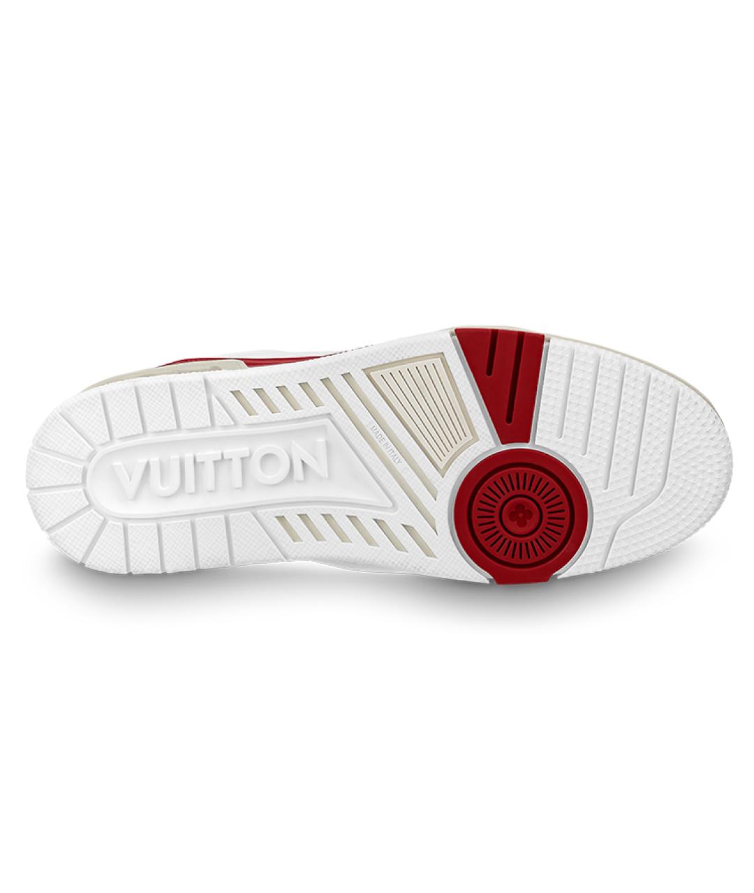 LOUIS VUITTON Белые кожаные низкие кроссовки / кеды, фото 4