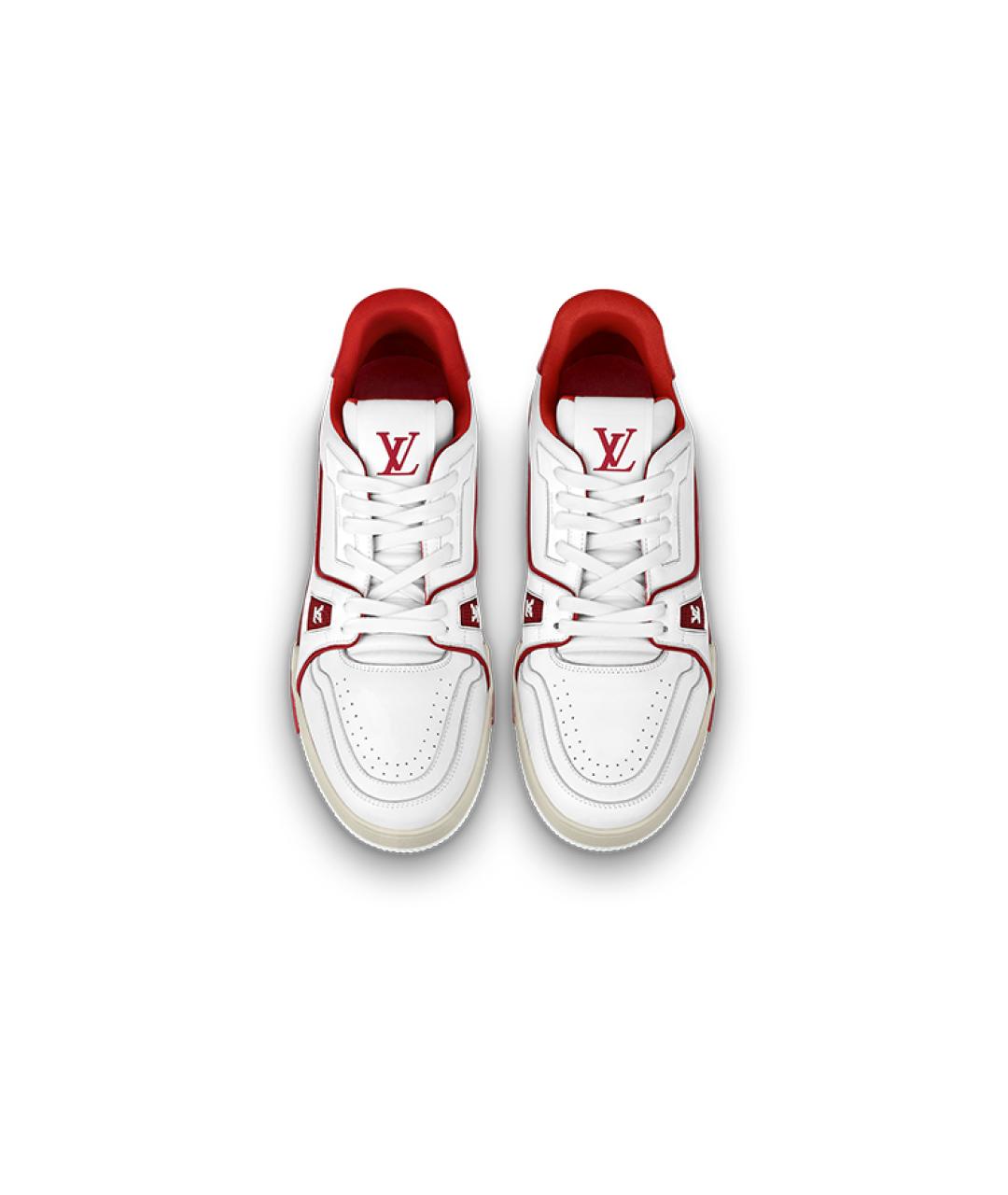 LOUIS VUITTON Белые кожаные низкие кроссовки / кеды, фото 2