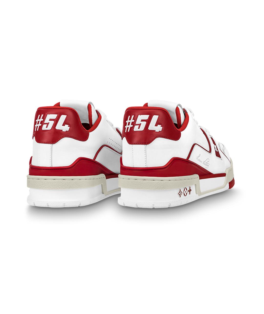 LOUIS VUITTON Белые кожаные низкие кроссовки / кеды, фото 3