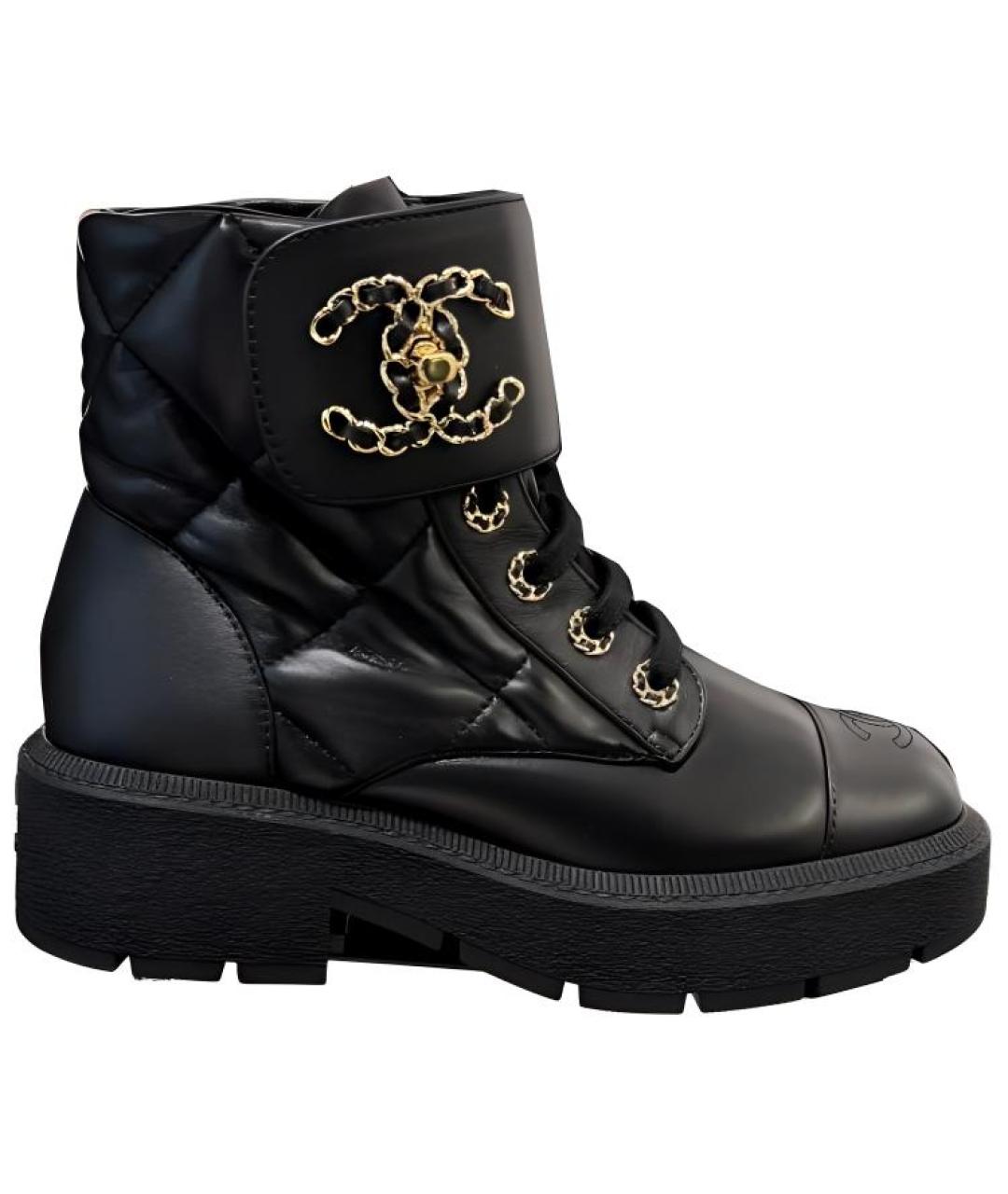 CHANEL Черные сапоги, фото 1