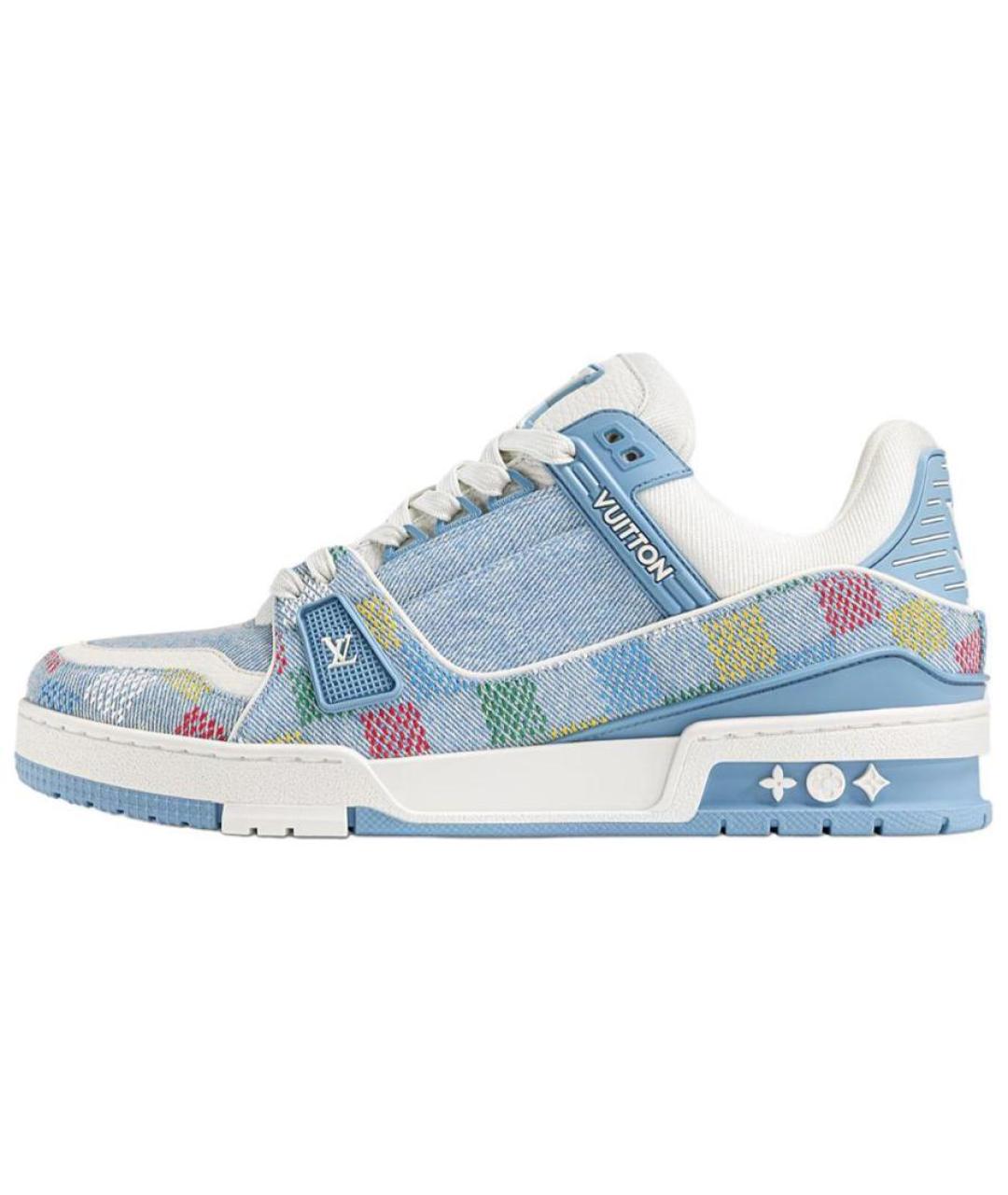 LOUIS VUITTON Голубые текстильные кеды, фото 2