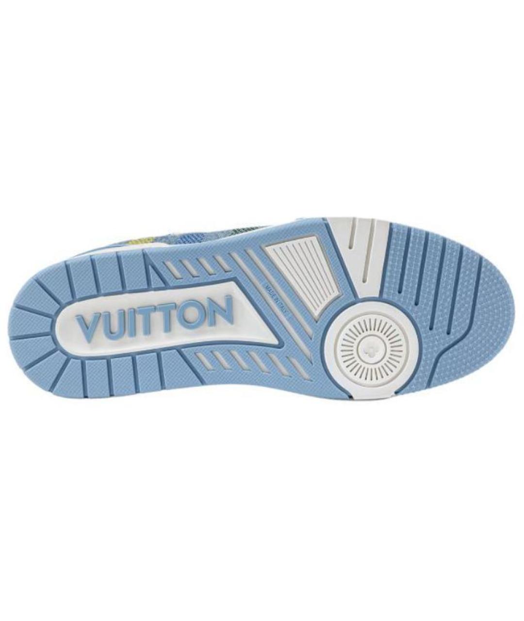 LOUIS VUITTON Голубые текстильные кеды, фото 6