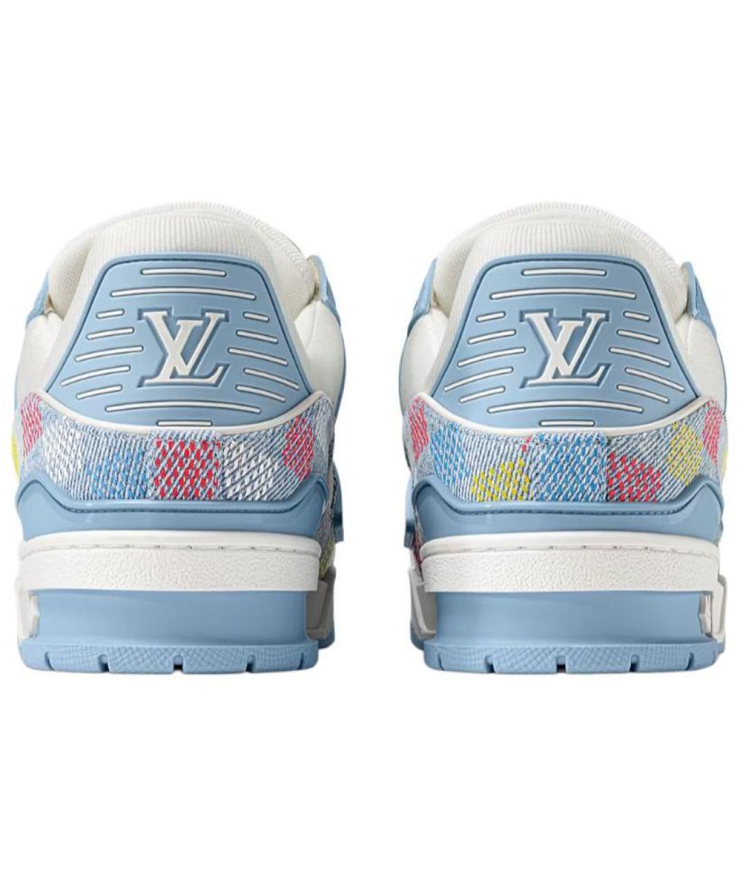 LOUIS VUITTON Голубые текстильные кеды, фото 5