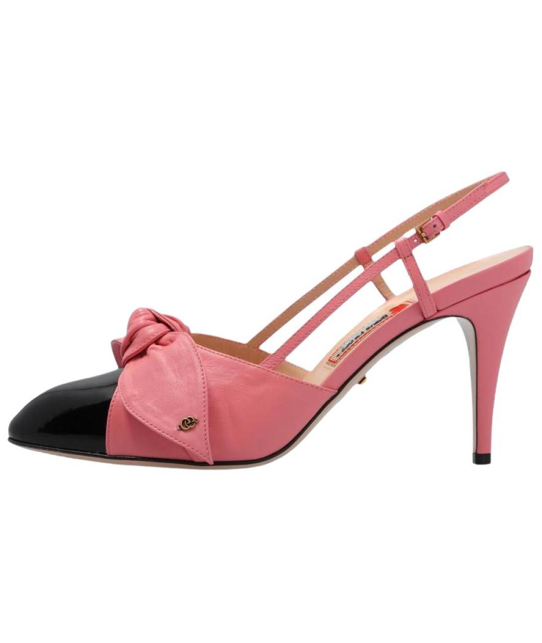 GUCCI Розовые кожаные туфли, фото 2