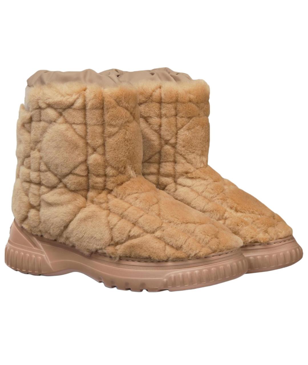 CHRISTIAN DIOR Коричневые замшевые ботинки, фото 3