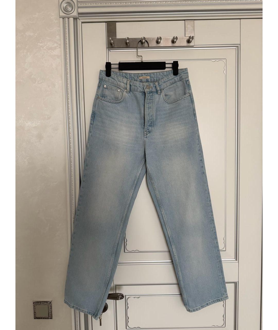 12 STOREEZ Голубые хлопковые прямые джинсы, фото 6