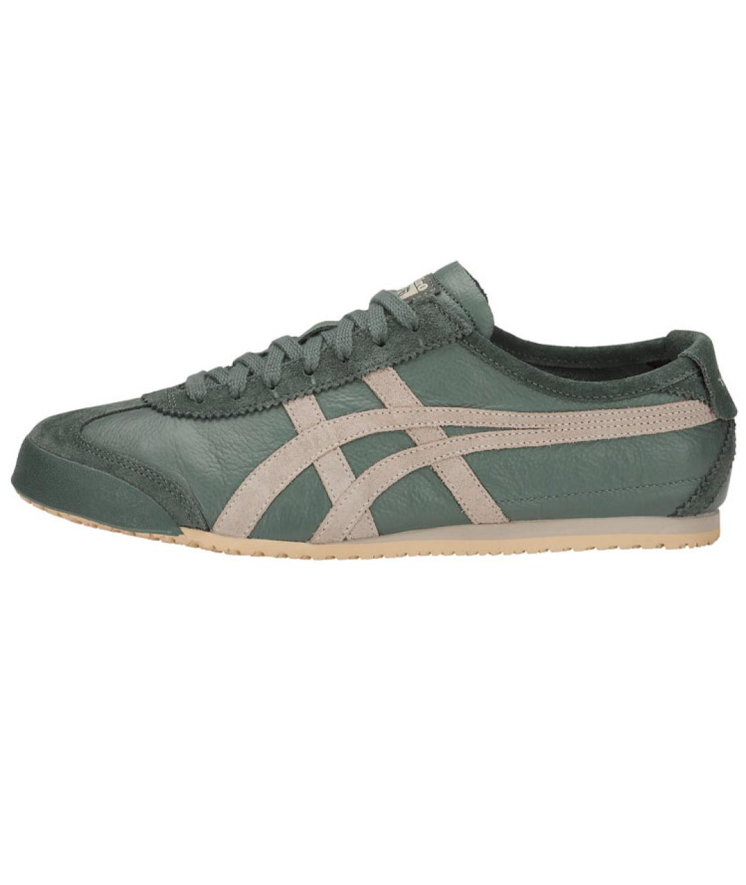 ONITSUKA TIGER Зеленые кожаные кеды, фото 2