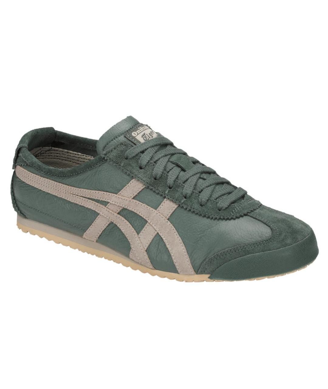 ONITSUKA TIGER Зеленые кожаные кеды, фото 3