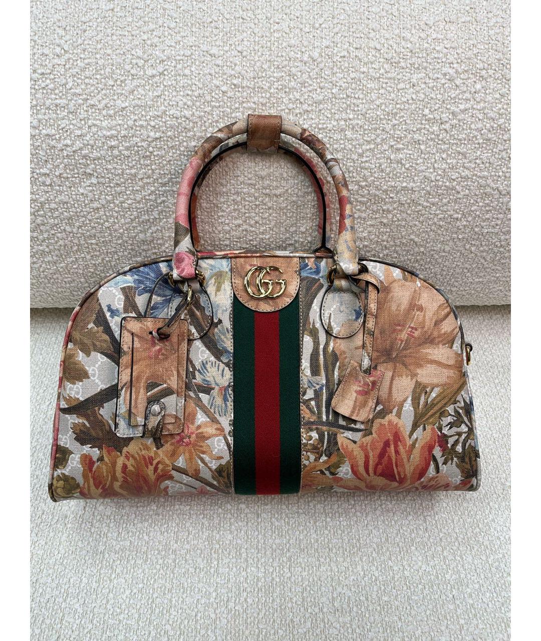 GUCCI Мульти тканевая сумка с короткими ручками, фото 9