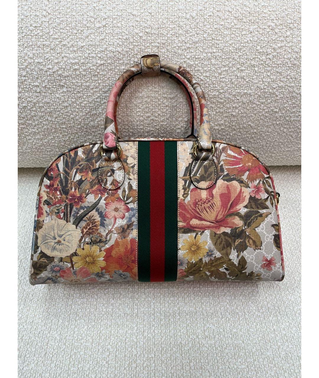 GUCCI Мульти тканевая сумка с короткими ручками, фото 3