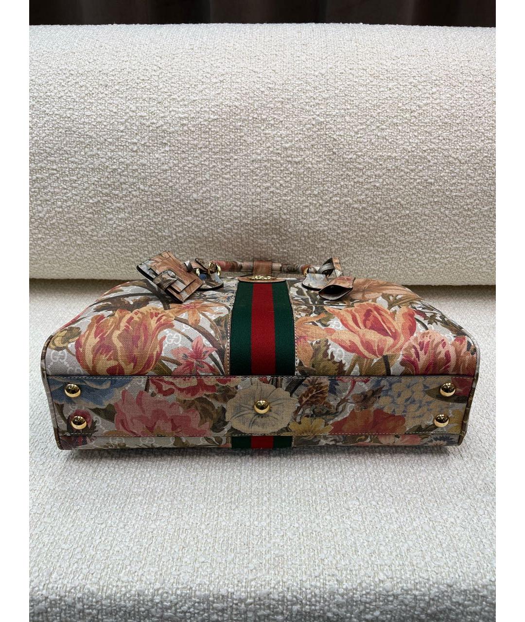 GUCCI Мульти тканевая сумка с короткими ручками, фото 6