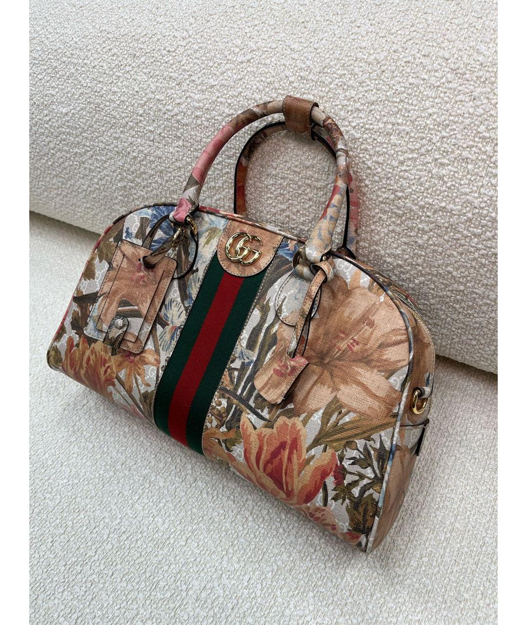 GUCCI Мульти тканевая сумка с короткими ручками, фото 5