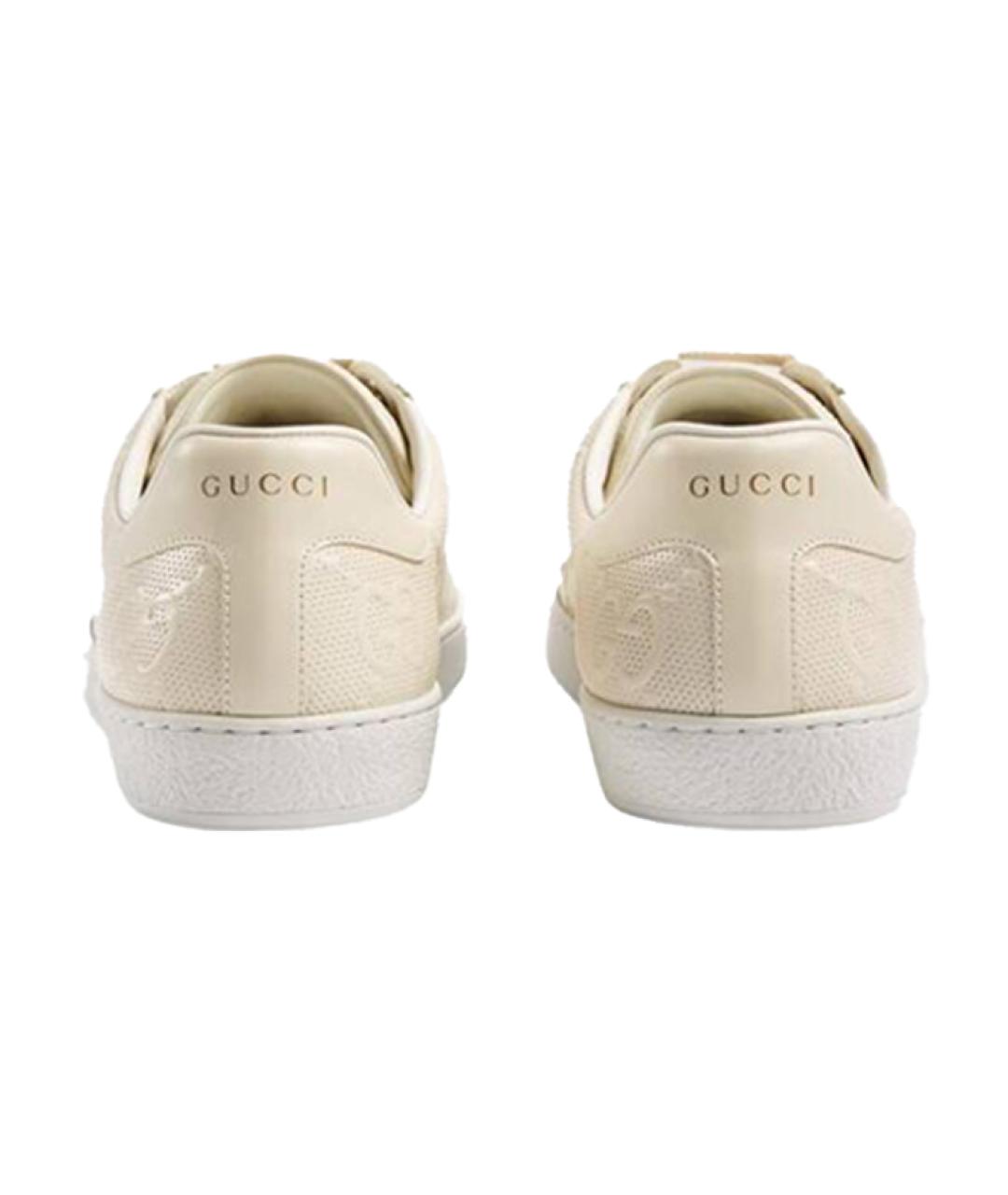 GUCCI Бежевые низкие кроссовки / кеды, фото 4