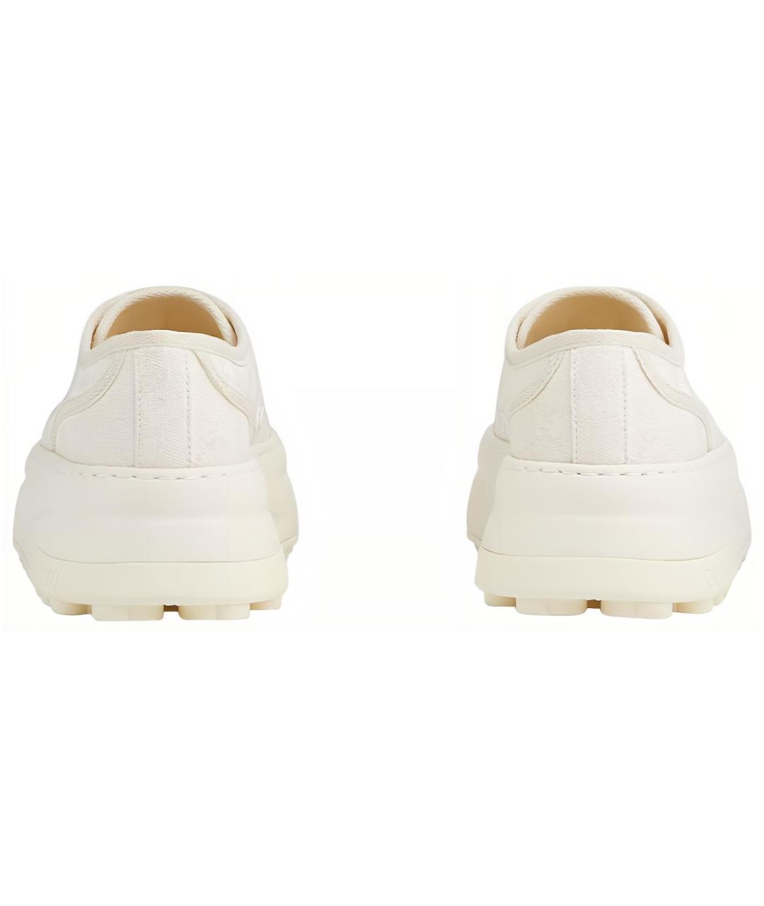 GUCCI Белые текстильные кеды, фото 6