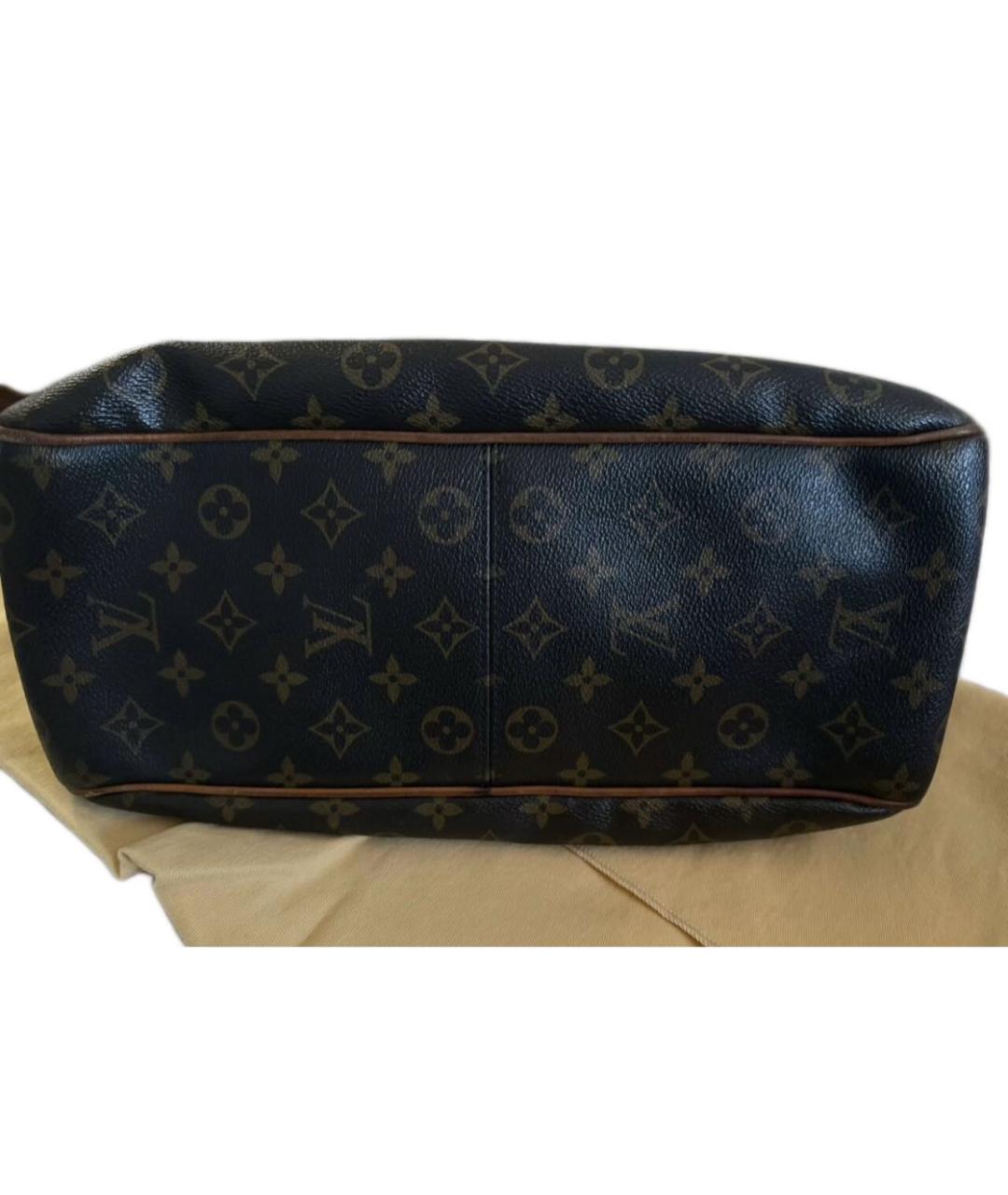 LOUIS VUITTON Коричневая кожаная сумка тоут, фото 4