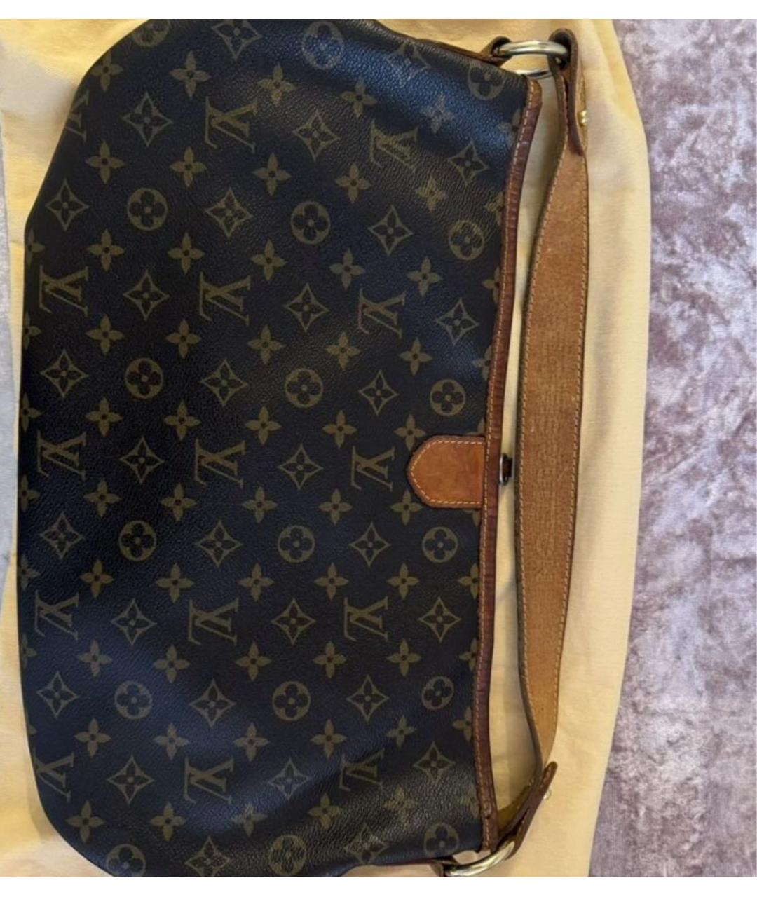 LOUIS VUITTON Коричневая кожаная сумка тоут, фото 2