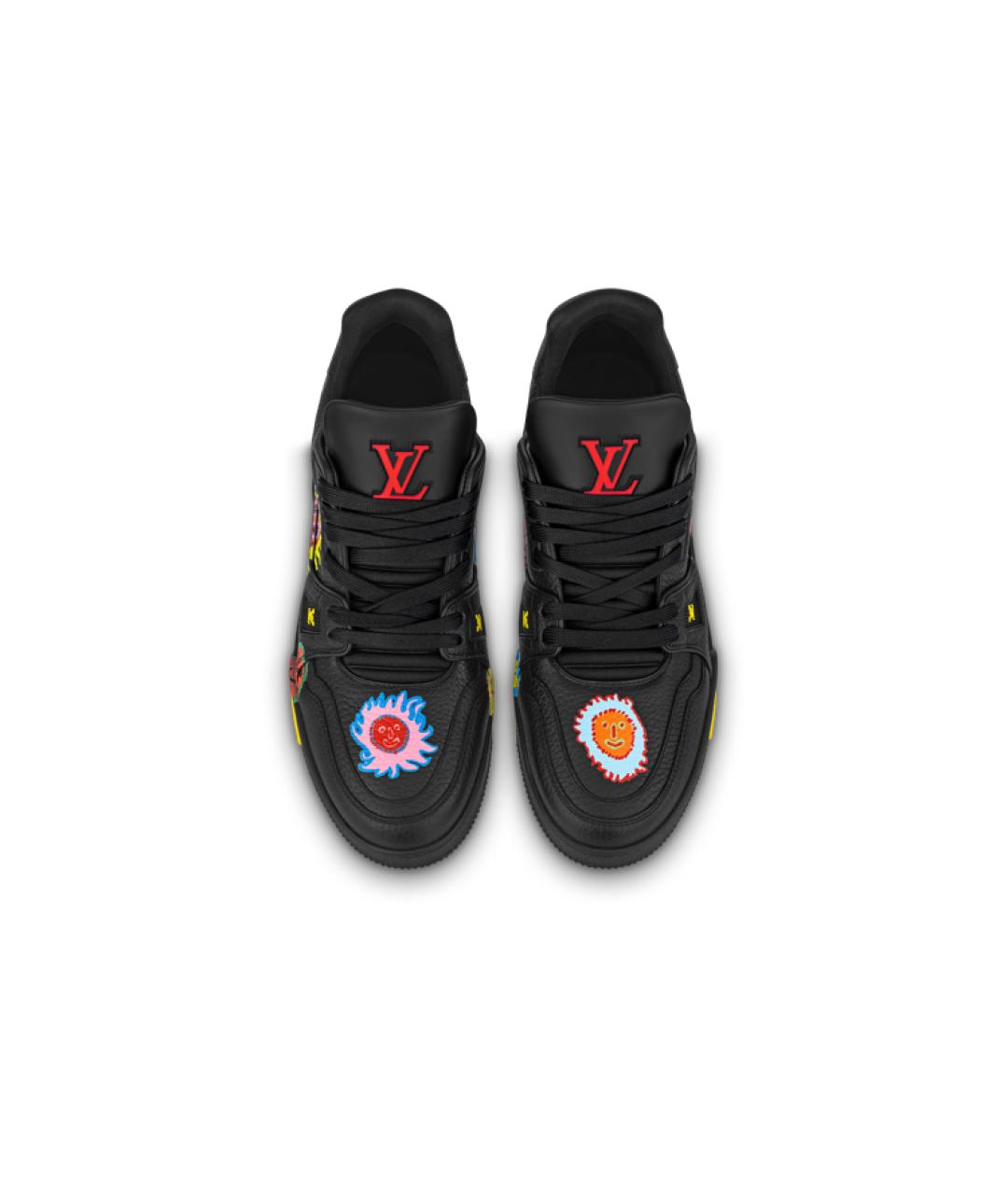 LOUIS VUITTON Черные кожаные кроссовки, фото 3
